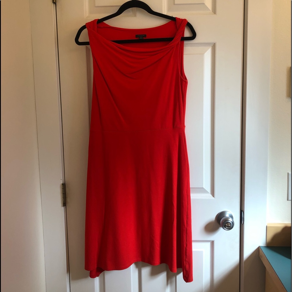 Ann Taylor Red Orange Dress